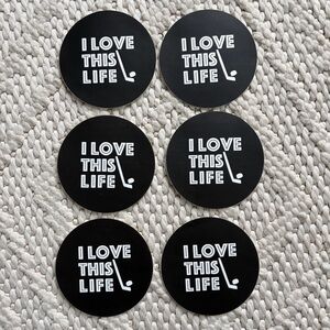 I LOVE THIS HOCKEY LIFE Vinyl Decal Sticker Exclusive Design Set of 6 Great Gift